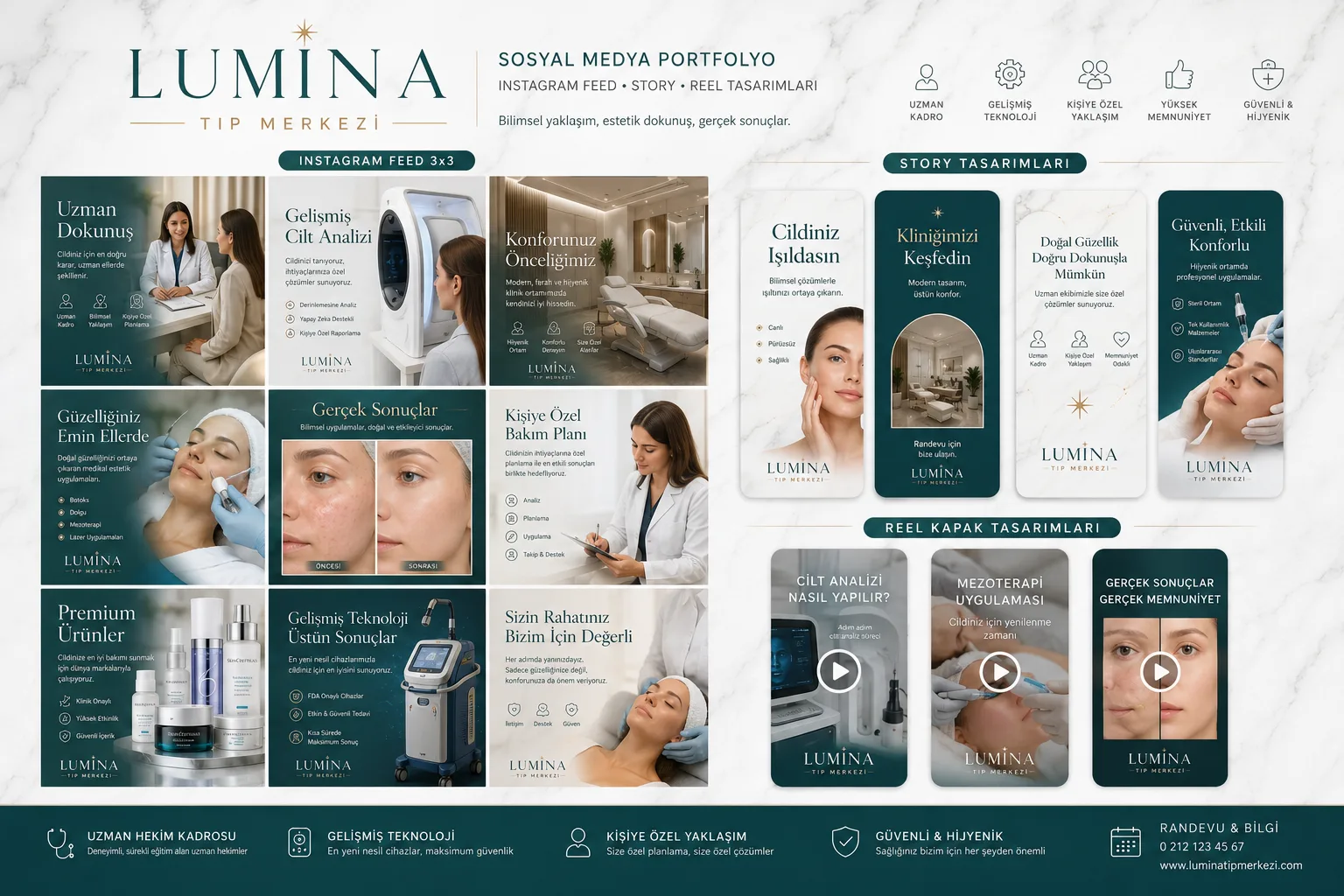 Klinik Sosyal Medya Yönetimi tam sosyal medya portföy sunumu